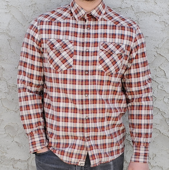 Mens Van's Plaid Button Down Shirt